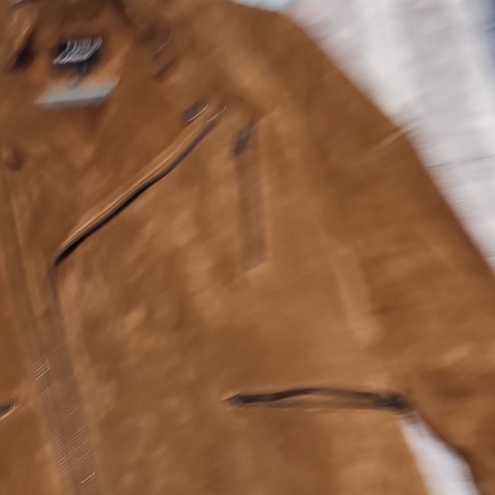 Brown Suede Jacket Express Medium - image 4